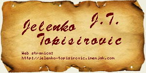 Jelenko Topisirović vizit kartica